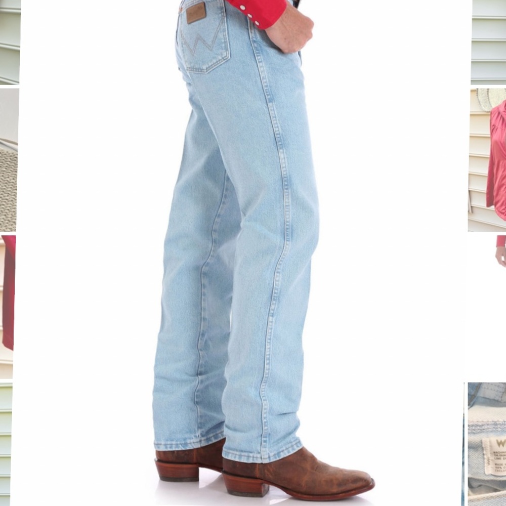 Wrangler cowboy cut original fit light wash jeans size 30x30